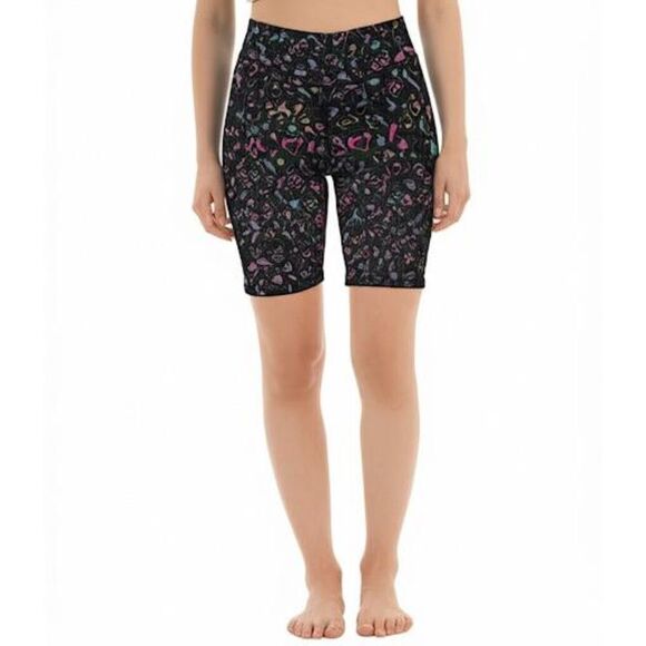 Torrid Black 11’ Bike Shorts Skull Skeleton Hearts Star Print Side Pocket Size 2 - Picture 1 of 6